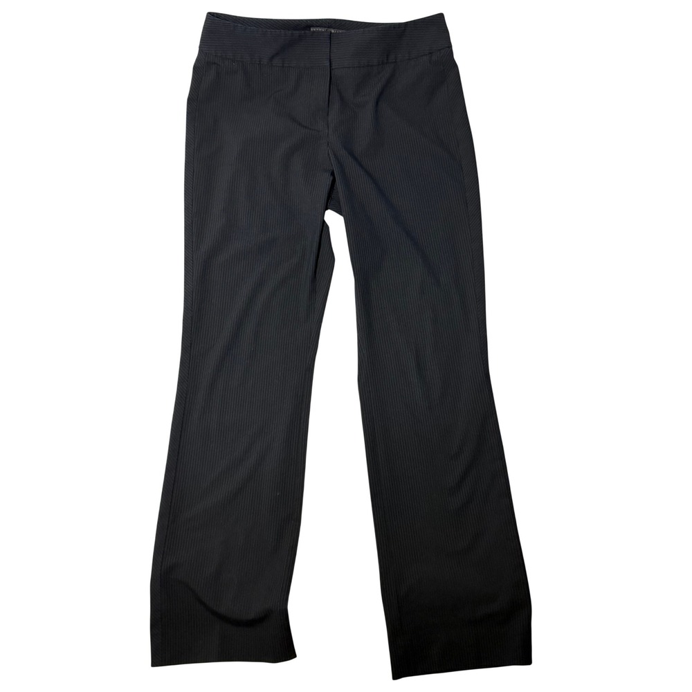 Antonio Melani Black Pinstripe Dress Pants Womens Office Career Trousers